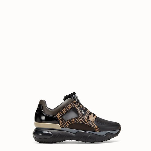 FENDI 新作 FFロゴ マルチカラー low-tops レザースニーカー100902